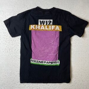 Gildan Wiz Khalifa T Shirt Mens Small Black Rolling Papers 2 Tour Concert Rap